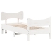 Estructura de cama sin colchón madera maciza blanca 75x190 cm