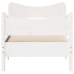 Estructura de cama sin colchón madera maciza blanca 75x190 cm