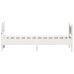 Estructura de cama sin colchón madera maciza blanca 75x190 cm
