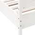 Estructura de cama sin colchón madera maciza blanca 75x190 cm