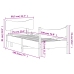 Estructura de cama sin colchón madera maciza blanca 75x190 cm