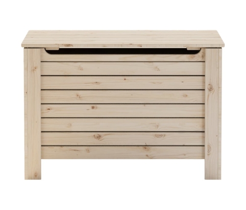 Caja de almacenaje con tapa RANA madera maciza pino 80x49x54 cm