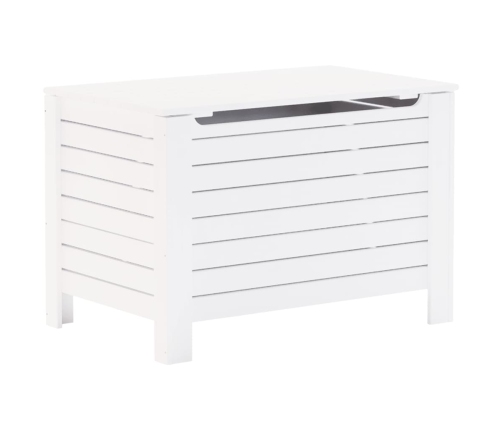 Caja de almacenaje y tapa RANA madera maciza blanca 80x49x54 cm