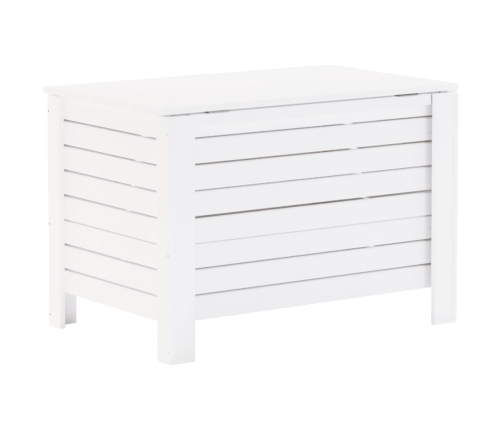 Caja de almacenaje y tapa RANA madera maciza blanca 80x49x54 cm