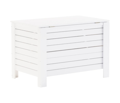 Caja de almacenaje y tapa RANA madera maciza blanca 100x49x54cm