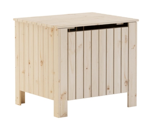 Caja de almacenaje con tapa RANA madera maciza pino 60x49x54 cm