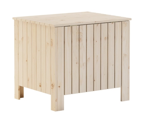 Caja de almacenaje con tapa RANA madera maciza pino 60x49x54 cm