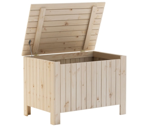 Caja de almacenaje con tapa RANA madera maciza pino 80x49x54 cm