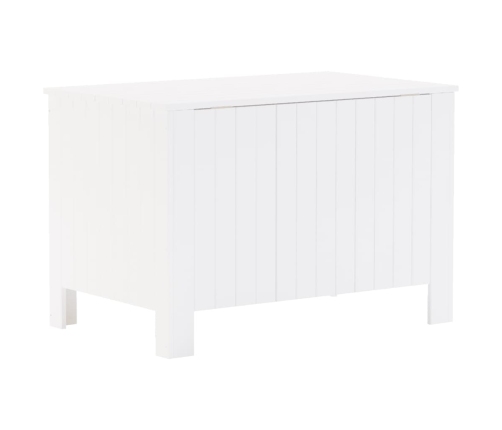 Caja de almacenaje y tapa RANA madera maciza blanca 80x49x54 cm