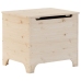 Caja de almacenaje con tapa RANA madera maciza pino 60x49x54 cm