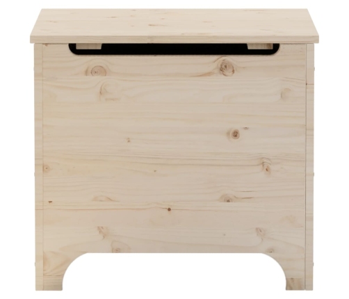 Caja de almacenaje con tapa RANA madera maciza pino 60x49x54 cm