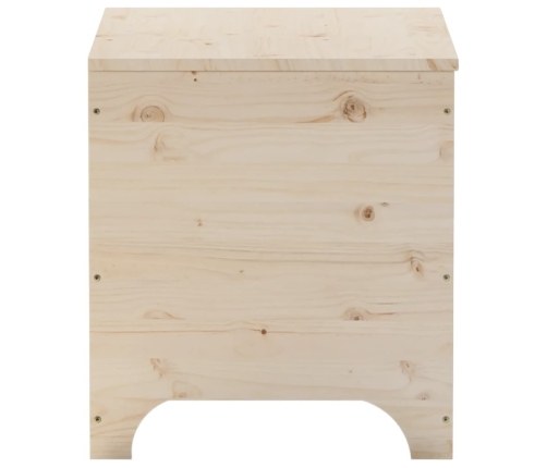 Caja de almacenaje con tapa RANA madera maciza pino 60x49x54 cm