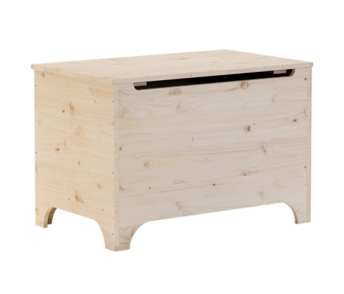 Caja de almacenaje con tapa RANA madera maciza pino 80x49x54 cm