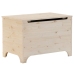 Caja de almacenaje con tapa RANA madera maciza pino 80x49x54 cm