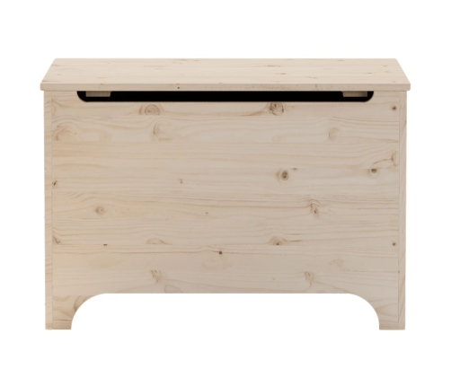 Caja de almacenaje con tapa RANA madera maciza pino 80x49x54 cm