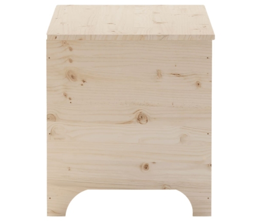 Caja de almacenaje con tapa RANA madera maciza pino 80x49x54 cm