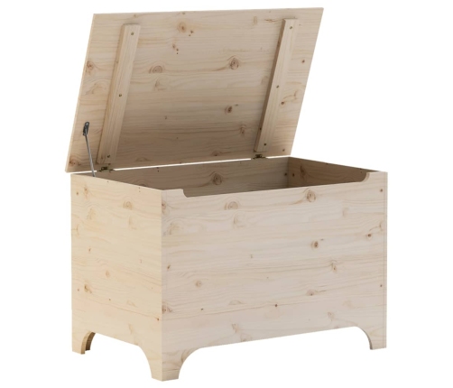 Caja de almacenaje con tapa RANA madera maciza pino 80x49x54 cm