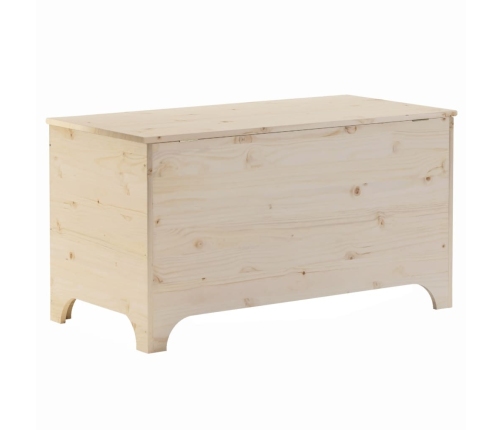 Caja de almacenaje con tapa RANA madera maciza pino 100x49x54cm