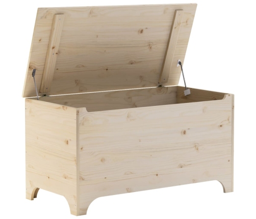 Caja de almacenaje con tapa RANA madera maciza pino 100x49x54cm