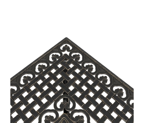 Mesa y sillas de bistró 3 piezas aluminio fundido color bronce
