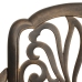 Mesa y sillas de bistró 3 piezas aluminio fundido color bronce