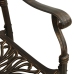 Mesa y sillas de bistró 3 piezas aluminio fundido color bronce