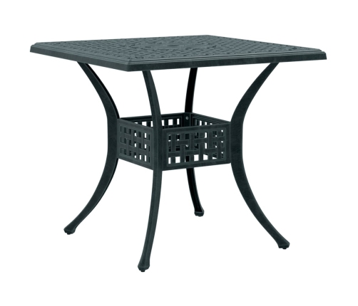 Mesa y sillas de bistró 3 piezas aluminio fundido verde