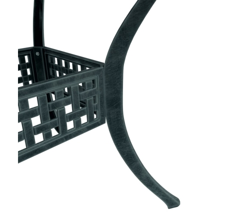 Mesa y sillas de bistró 3 piezas aluminio fundido verde