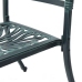Mesa y sillas de bistró 3 piezas aluminio fundido verde