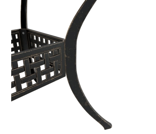 Juego de comedor de jardín 5 piezas aluminio fundido bronce