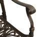 Juego de comedor de jardín 5 piezas aluminio fundido bronce