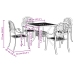 Juego de comedor de jardín 5 piezas aluminio fundido bronce