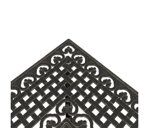 Mesa y sillas de bistró 3 piezas aluminio fundido color bronce