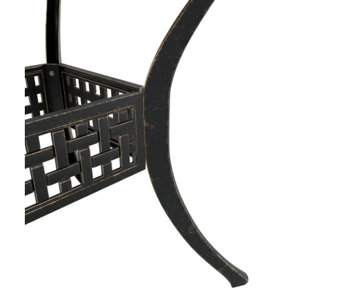 Juego de comedor de jardín 5 piezas aluminio fundido bronce