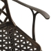 Juego de comedor de jardín 5 piezas aluminio fundido bronce