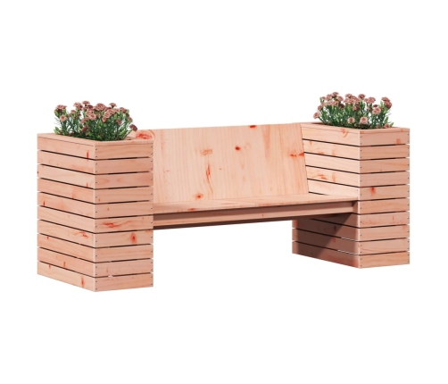 Banco con jardineras madera maciza Douglas 167,5x60x65 cm