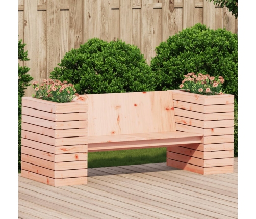 Banco con jardineras madera maciza Douglas 167,5x60x65 cm