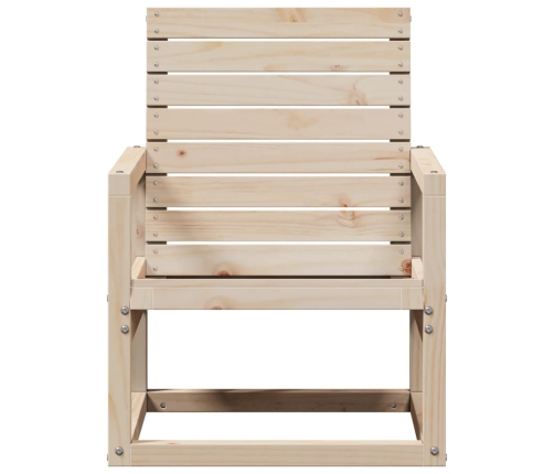 Silla de jardín madera maciza de pino 57,5x63x76 cm