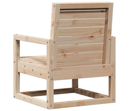 Silla de jardín madera maciza de pino 57,5x63x76 cm