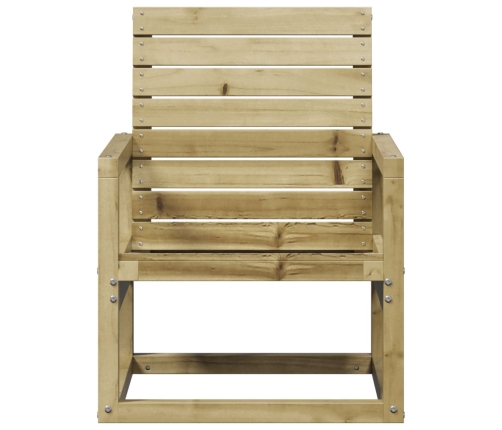 Silla de jardín madera de pino impregnada 57,5x63x76 cm