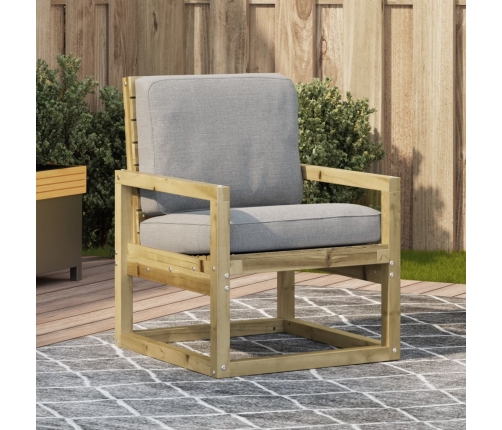 Silla de jardín madera de pino impregnada 57,5x63x76 cm