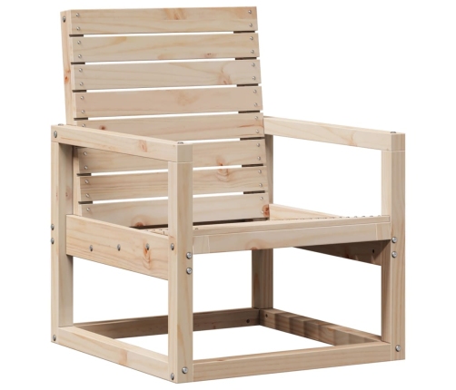 Juego de muebles de jardín 3 piezas madera maciza de pino
