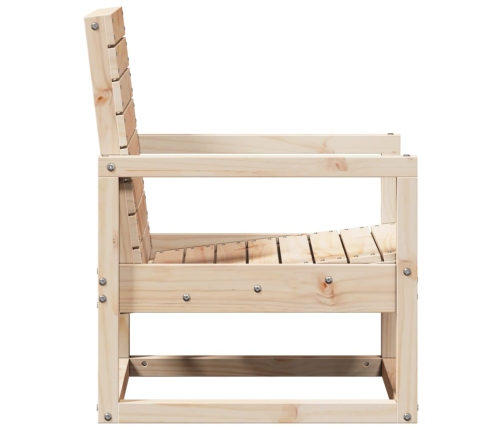 Juego de muebles de jardín 3 piezas madera maciza de pino