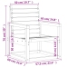 Juego de muebles de jardín 3 piezas madera maciza de pino