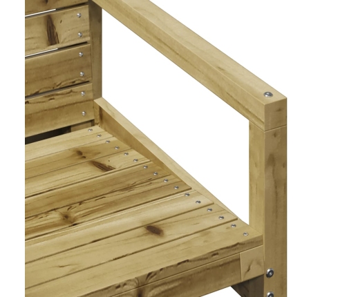 Juego de muebles de jardín 3 pzas madera de pino impregnada