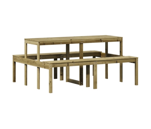 Mesa de pícnic madera pino impregnada 160x134x75 cm