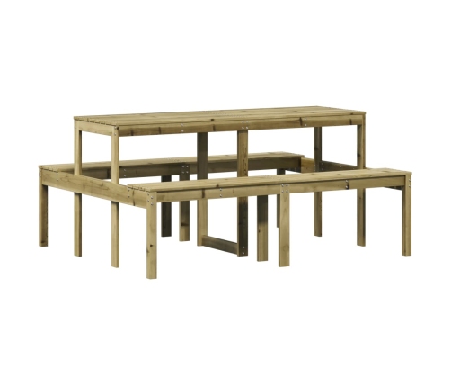 Mesa de pícnic madera pino impregnada 160x134x75 cm