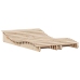 Tumbonas de madera maciza de pino 2 unidades 205x60x31,5 cm