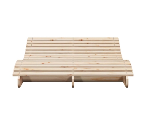 Tumbona de madera maciza de pino 205x110x31,5 cm