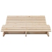 Tumbona de madera maciza de pino 205x110x31,5 cm